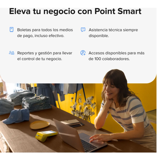 Point Smart 1 Máquina Cobro Tarjetas Mod A910 Mercado Pago Amarillo - Imagen 3